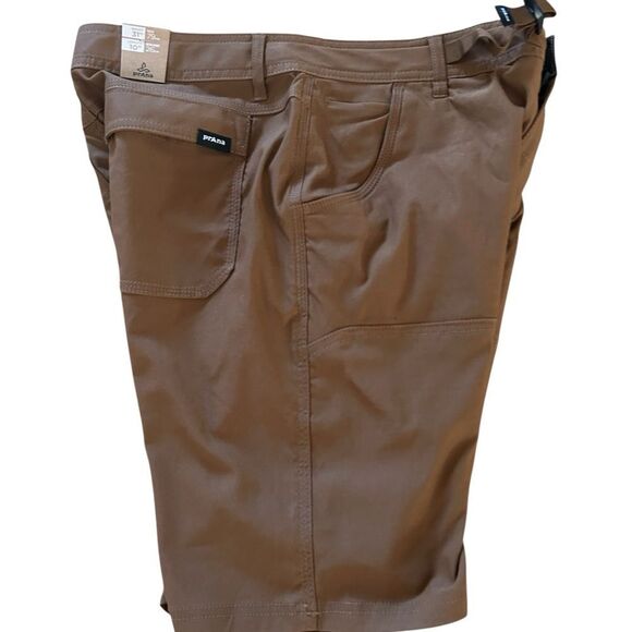 PrAna Stretch Zion Shorts II Color: Sepia 10 inch length, Size 31, NWT - Picture 5 of 12